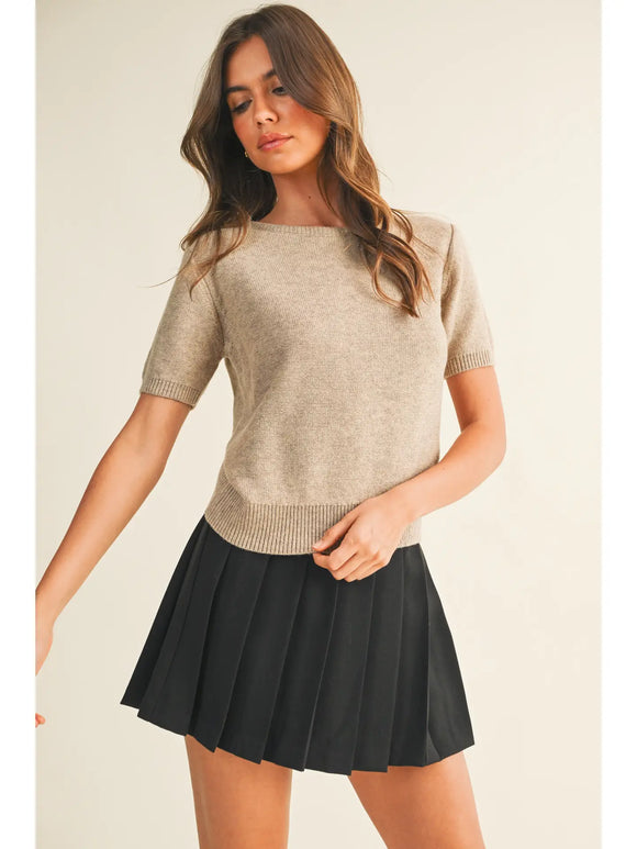 Sally Short Sleeve Crew Neck Sweater