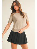 Sally Short Sleeve Crew Neck Sweater