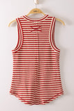 Stripe button down tank