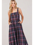 Brooklyn Plaid Midi Dress