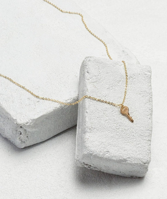 Gold LOVE Mini Key Necklace