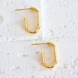 U Shaped Gold Earrings