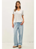 Chambray Striped T-Shirt