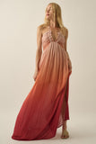 Olivia Ombre Halter Maxi Dress