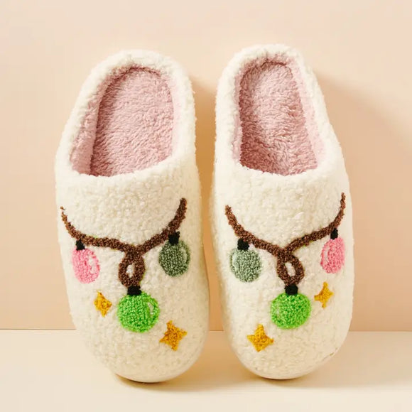 Christmas Lightbulb Slippers