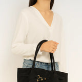 Alora Faux Suede Shoulder Bag Black
