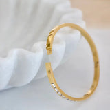 Zircon Bangle Bracelet  - Waterproof