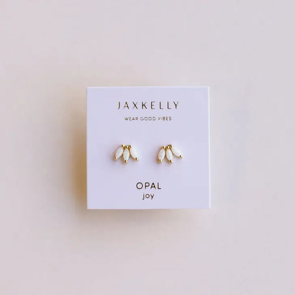 Opal Crown Earrings