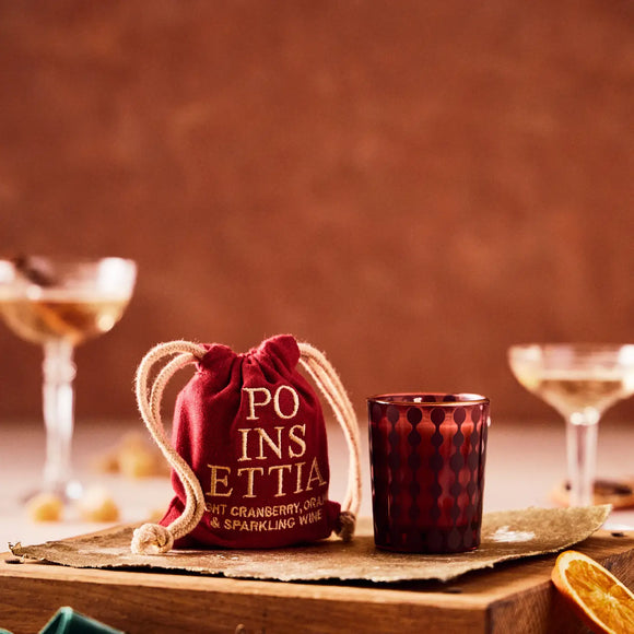 Poinsettia Holiday Candle