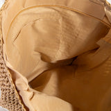 Tan Straw Braided Hat Carrier Tote Bag