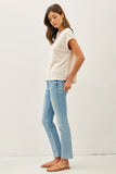 Natural Linen Boxy Cut Tee