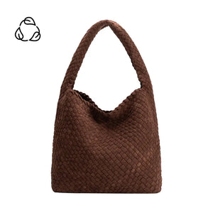 Johanna Tobacco Suede Recycled Vegan Shoulder Bag