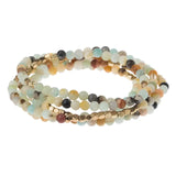 Stone Wrap: Amazonite/gold - Stone of Courage