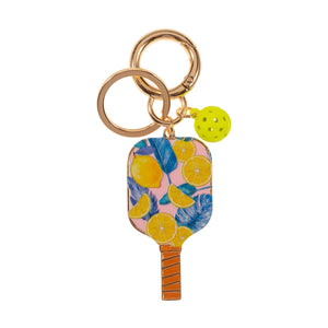 Pickleball Keychain W/ Lemon