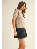 Sally Short Sleeve Crew Neck Sweater