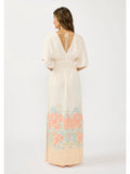 Floral V-Neck Smocked Waist Maxi Dress