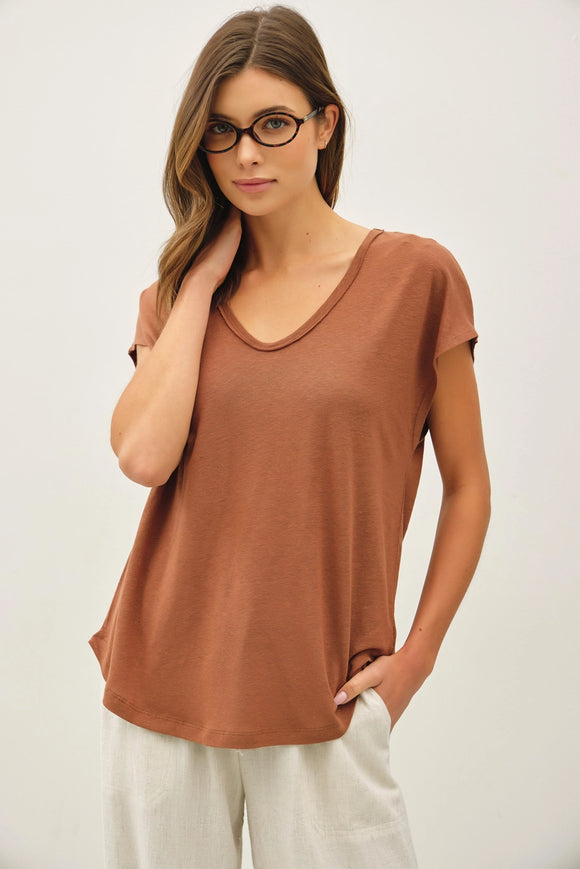 Clay Flowy Tee