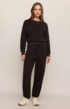 Z Supply Clubshouse Textured Sweatshirt in Dark Roast