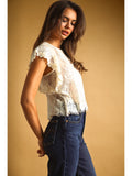 Lacey Lace Scalloped Top