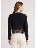 Lucy Lace Trim Cardigan Black
