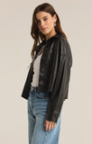 Z Supply All Day Faux Leather Black Jacket