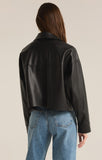 Z Supply All Day Faux Leather Black Jacket