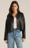 Z Supply All Day Faux Leather Black Jacket