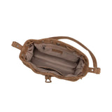 Melie Bianco Rhuby Camel Vegan Leather Shoulder Bag