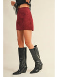 Foxy Faux Suede Mini Skirt