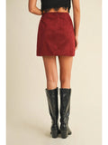 Foxy Faux Suede Mini Skirt