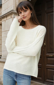 Boxy Waffle Knit Sweater