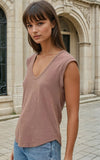 Cocoa Scoop Neck Tee