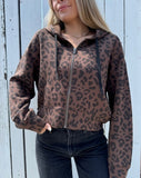 Leopard Print Zip Up