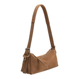 Melie Bianco Valeria Camel Suede Shoulder Bag
