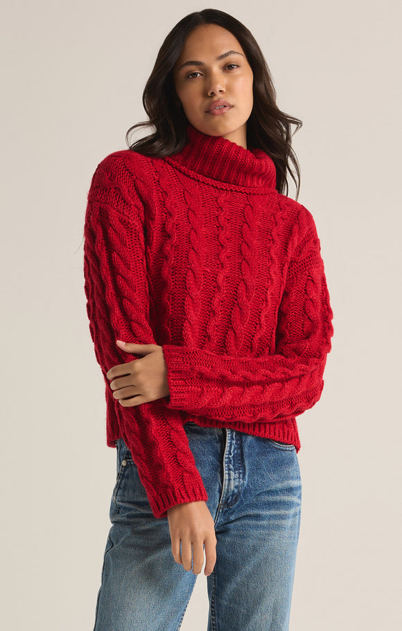 Z Supply Tied To You Sweater/Red