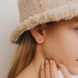 Rose Baguette Stud Earrings